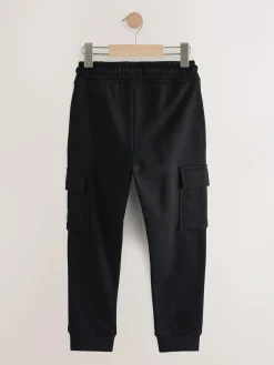 Next Black Slim Fit Cargo Rich Joggers (3-16yrs)^BOY Joggers|Sweat Pants
