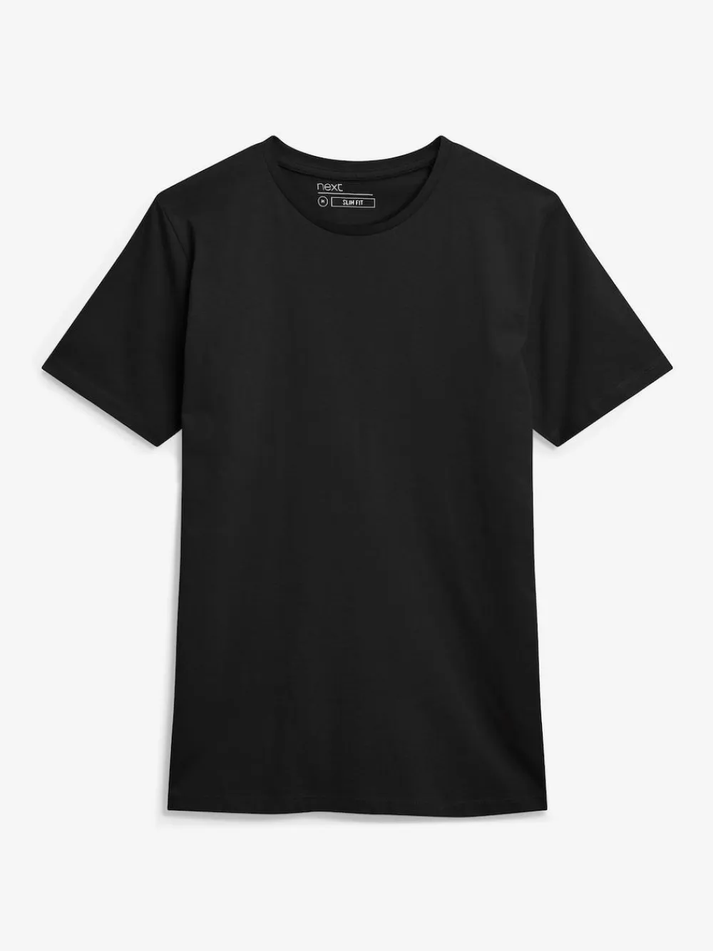 Next Black Slim Fit Essential Crew Neck Cotton T-Shirt^ Nightwear|Tops & T-Shirts