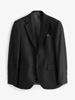 Next Slim Fit Flannel Suit Jacket^ Black Suits|Suits & Tuxedos