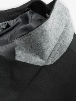 Next Slim Fit Flannel Suit Jacket^ Black Suits|Suits & Tuxedos