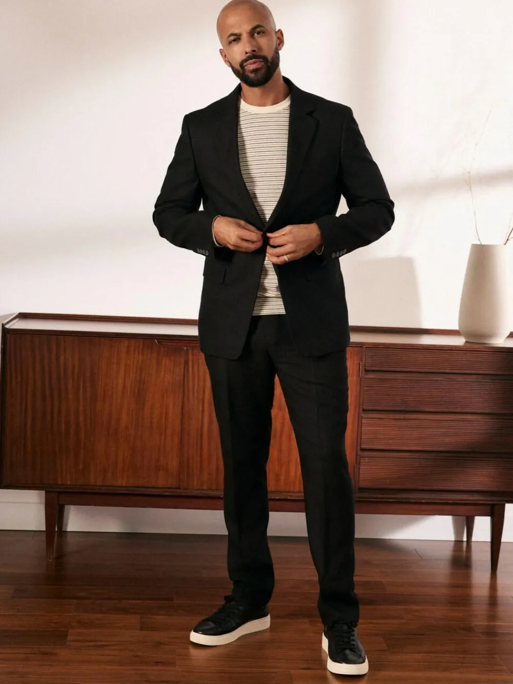 Discount Next Black Slim Fit Linen-Blend Suit Jacket