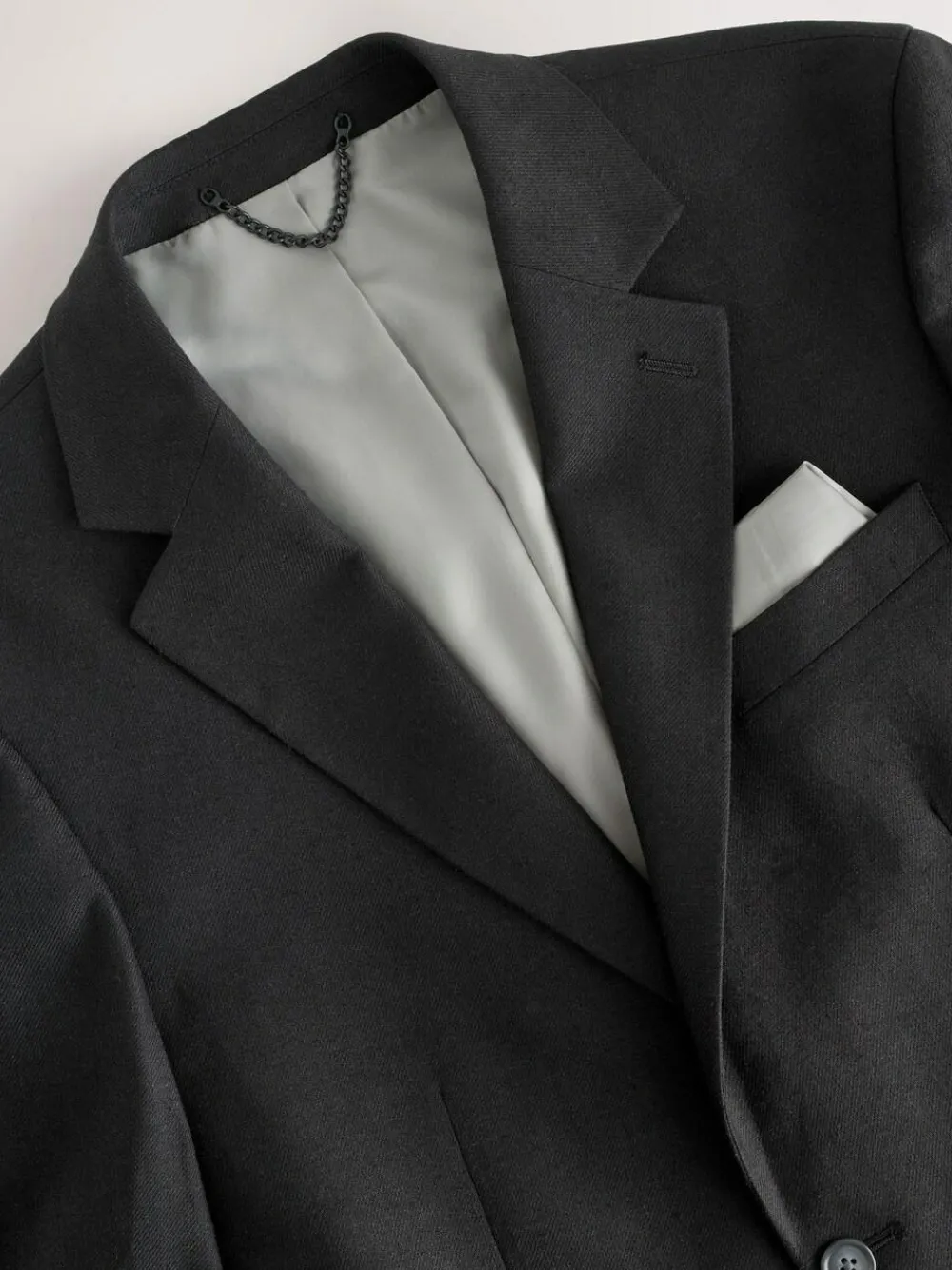 Discount Next Black Slim Fit Linen-Blend Suit Jacket