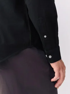 Next Black Slim Fit Long Sleeve Oxford Shirt