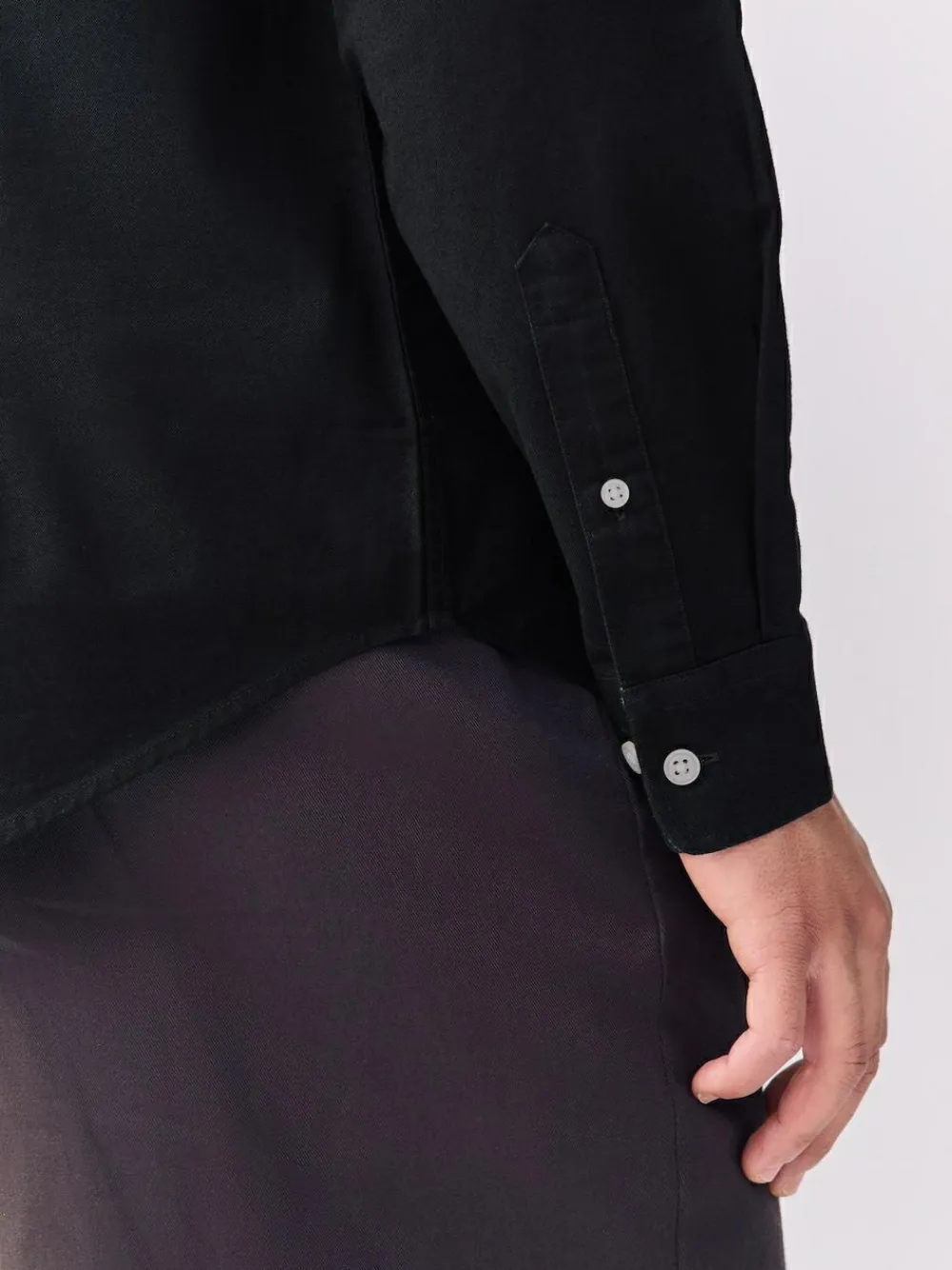 Next Black Slim Fit Long Sleeve Oxford Shirt