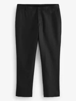 Online Next Slim Fit Plain Front Smart Trousers 2 Pack Black