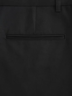 Online Next Slim Fit Plain Front Smart Trousers 2 Pack Black