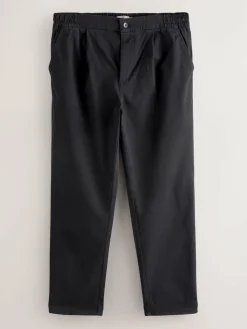 Next Slim Fit Pleated Stretch Chinos Trousers With Elasticated Waist^ Pants & Chinos
