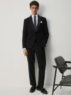 Discount Next Black Slim Fit Sequin Tuxedo Suit Jacket