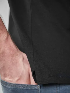 Next Black Slim Fit Short Sleeve Pique Polo Shirt^ Tops & T-Shirts