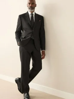 Next Slim Fit Signature Nova Fides 100% Italian Wool Suit Jacket^ Blazers & Formal Jackets|Black Suits
