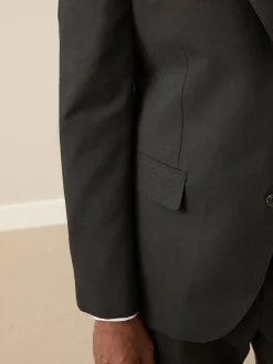 Next Slim Fit Signature Nova Fides 100% Italian Wool Suit Jacket^ Blazers & Formal Jackets|Black Suits
