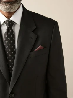 Next Slim Fit Signature Nova Fides 100% Italian Wool Suit Jacket^ Blazers & Formal Jackets|Black Suits