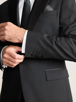 Next Black Slim Fit Signature Nova Fides 100% Italian Wool Tuxedo Suit Jacket^ Black Suits|Suits & Tuxedos