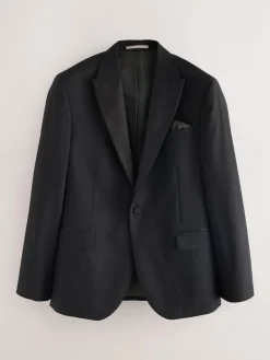 Next Black Slim Fit Signature Nova Fides 100% Italian Wool Tuxedo Suit Jacket^ Black Suits|Suits & Tuxedos