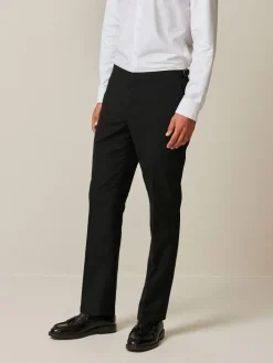 Next Black Slim Fit Suit Trousers With Side Adjuster^ Pants & Chinos|Occasionwear