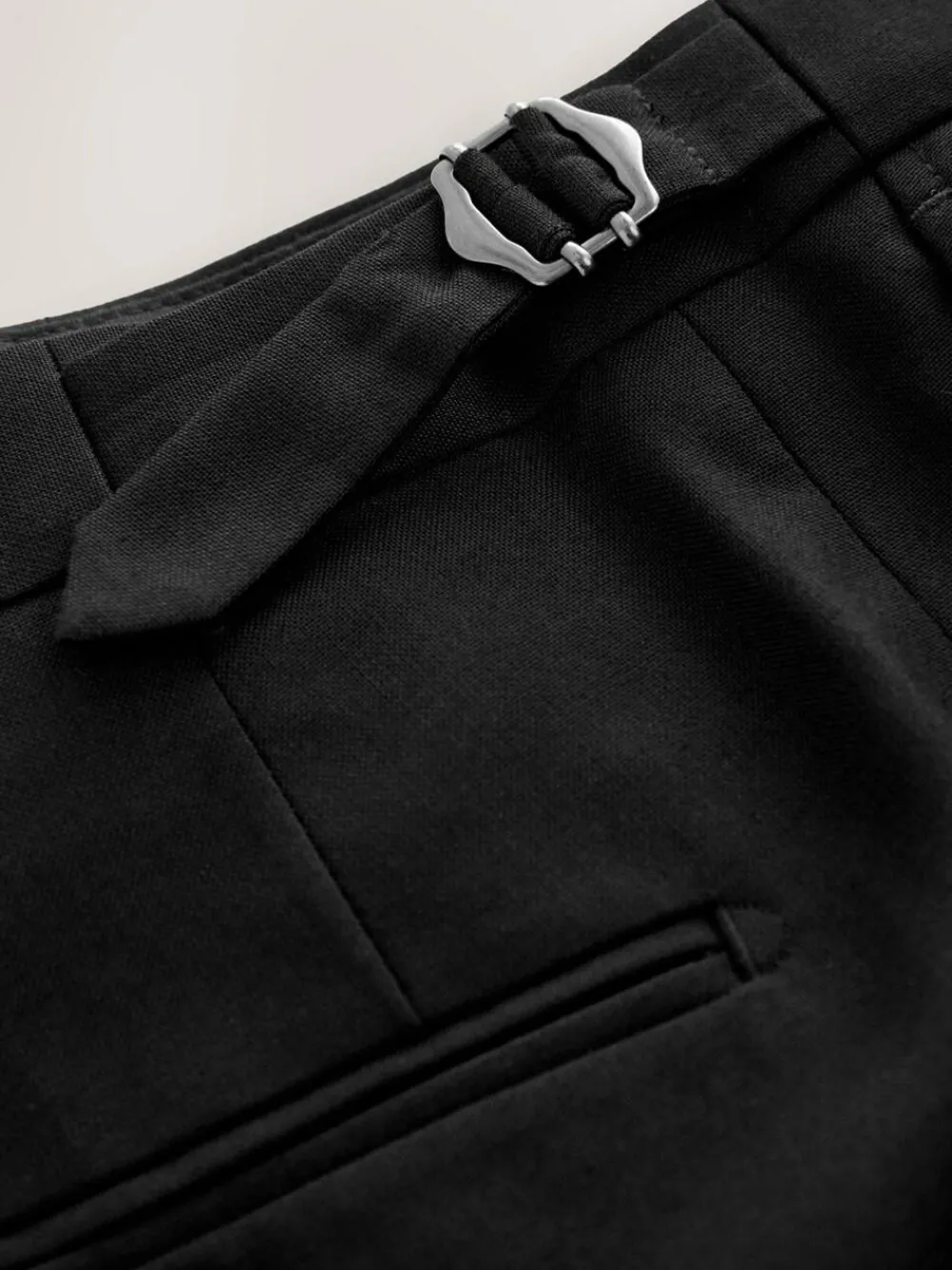 Next Black Slim Fit Suit Trousers With Side Adjuster^ Pants & Chinos|Occasionwear