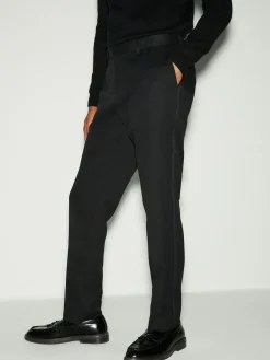 Clearance Next Black Slim Fit Tape Detail Textured Tuxedo Trousers