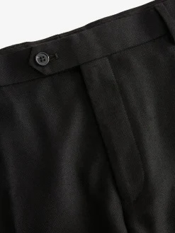 Hot Next Black Slim Fit Textured Suit Trousers