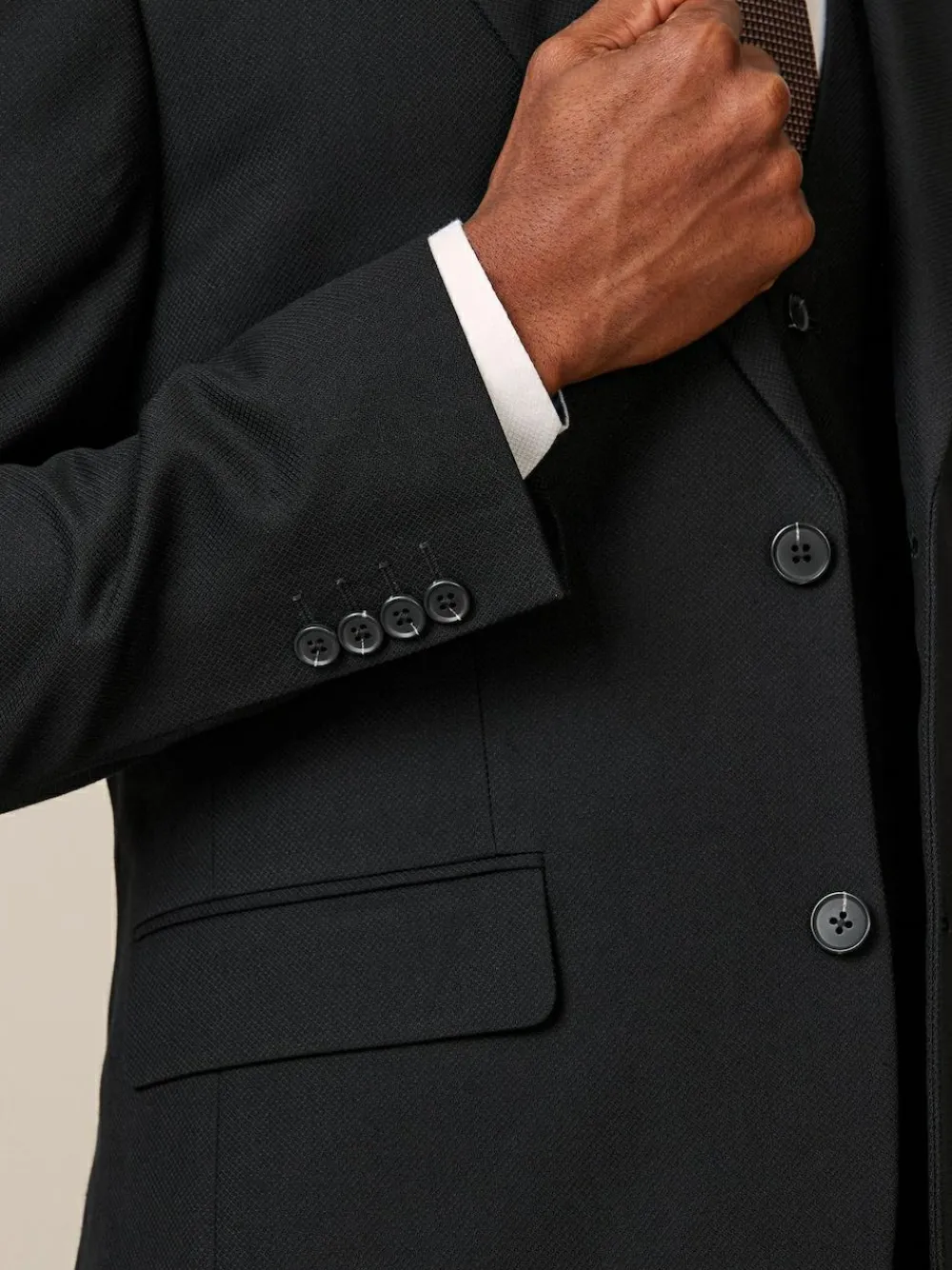 Next Black Slim Fit Textured Suit Jacket^ Blazers & Formal Jackets|Black Suits