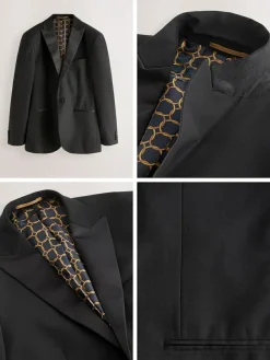 Best Next Slim Fit Tuxedo Suit Jacket Black