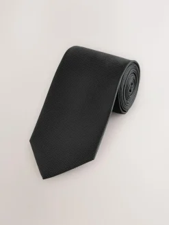 Discount Next Black Slim Textured Tie