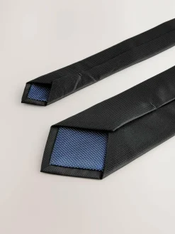 Discount Next Black Slim Textured Tie