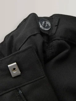 Outlet Next Slim Waist Straight Leg School Trousers (3-17yrs) Black