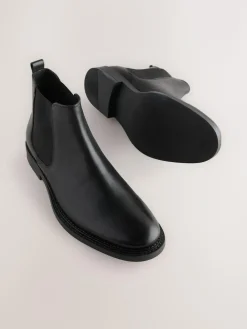 Next Black Smart Leather Chelsea Boots^ Boots|Boots