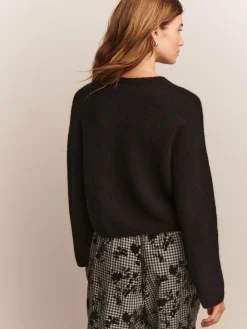 Next Soft Touch Crew Neck Knitted Cardigan With Wool^Women Knitwear|Knitwear