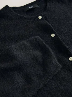 Next Soft Touch Crew Neck Knitted Cardigan With Wool^Women Knitwear|Knitwear