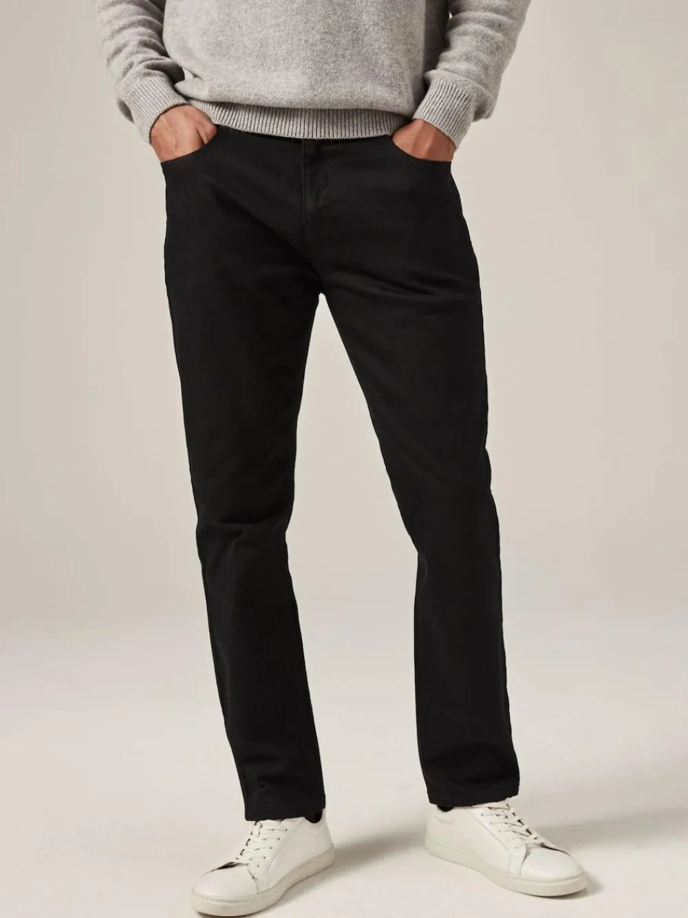 Next Black Solid Single Slim Fit Classic Stretch Jeans^ Jeans|Jeans