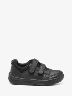 Best Next Black Standard Fit (F) Double Strap Touch Fastening School Trainers