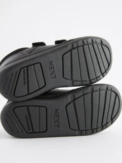 Best Next Black Standard Fit (F) Double Strap Touch Fastening School Trainers