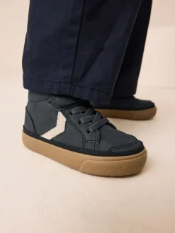 Next Standard Fit (F) Elastic Lace Touch Fastening Chevron Boots^BOY Sneakers|Sneakers