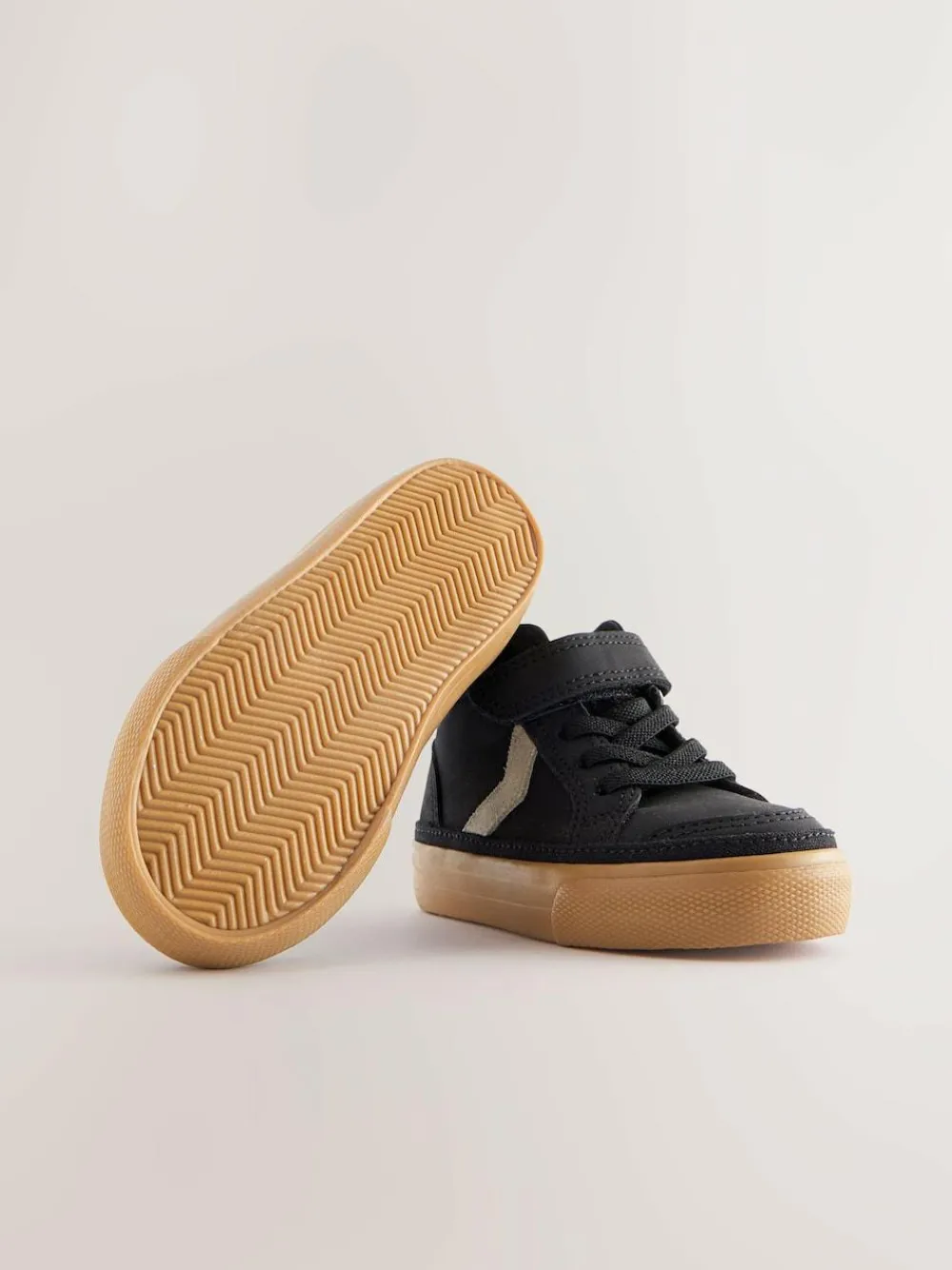 Next Standard Fit (F) Elastic Lace Touch Fastening Chevron Boots^BOY Sneakers|Sneakers