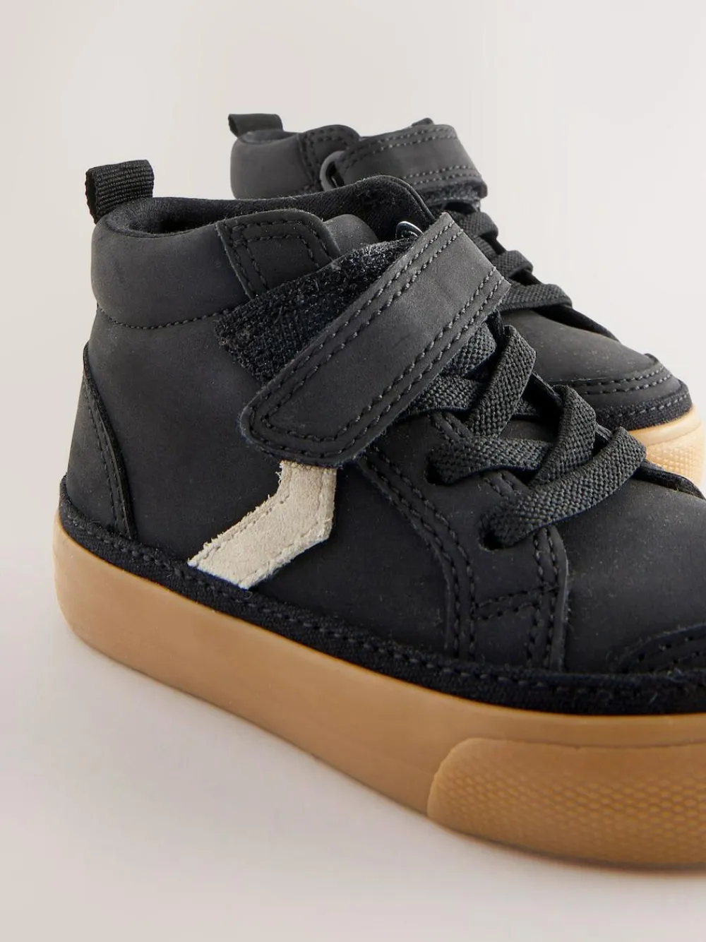 Next Standard Fit (F) Elastic Lace Touch Fastening Chevron Boots^BOY Sneakers|Sneakers