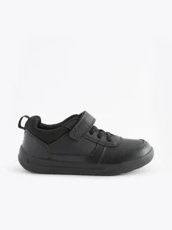 Sale Next Black Standard Fit (F) Elastic Lace School Trainers