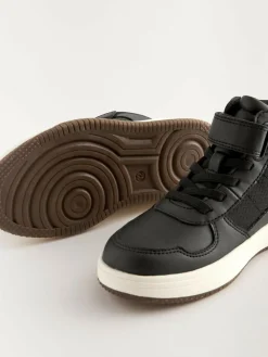Best Next Standard Fit (F) High Top Trainers Black