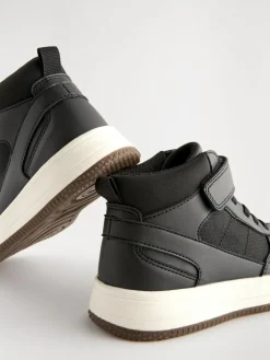 Best Next Standard Fit (F) High Top Trainers Black