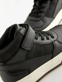 Best Next Standard Fit (F) High Top Trainers Black