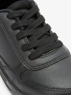 Next Black Standard Fit (F) Lace-Up School Trainers^BOY School Shoes|Boys Shoes