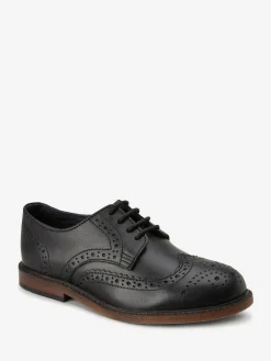 Next Standard Fit (F) Leather Laceup Brogue Shoes^BOY School Shoes|Boys Shoes