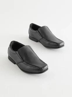 Sale Next Black Standard Fit (F) School Leather Loafers