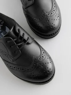 Next Standard Fit (F) Smart Leather Brogue Shoes^BOY Shoes|School Shoes