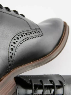 Next Standard Fit Leather Contrast Sole Derby Shoes^ Shoes