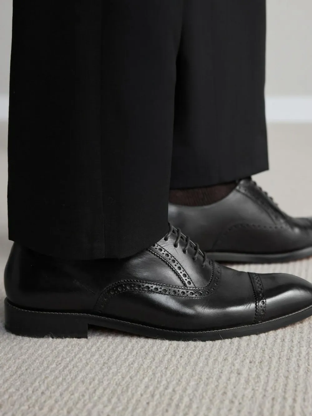 Next Standard Fit Signature Italian Leather Wingcap Brogue Shoes^ Shoes|Occasionwear