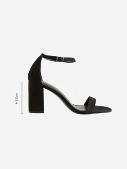 Next Black Standard/Wide Fit Block Heel Sandals^Women Wide Fit & Extra Wide Fit|Heels