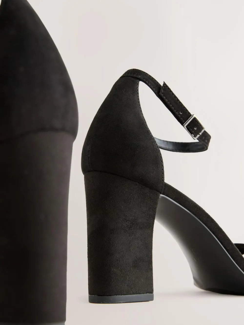 Next Black Standard/Wide Fit Block Heel Sandals^Women Wide Fit & Extra Wide Fit|Heels