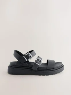 Discount Next Standard/Wide Fit Chunky Buckled Sandals Black