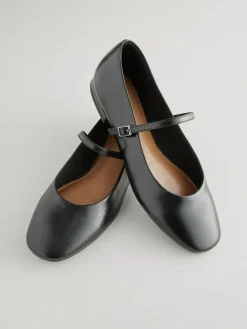 Next Standard/Wide Fit Round Toe Mary Jane Shoes^Women Wide Fit & Extra Wide Fit|Flats